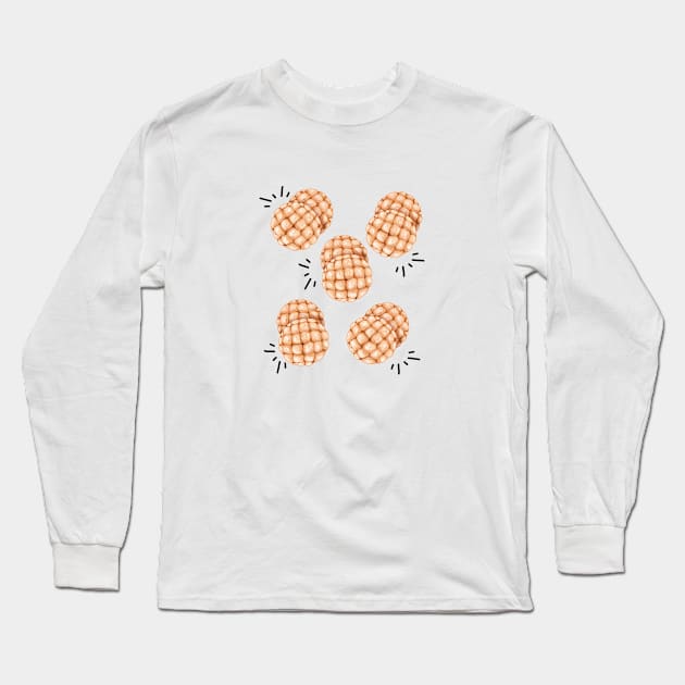 Melonpan Yummy Vintage Established Japan Retro Kawaii Long Sleeve T-Shirt by Flowering Away